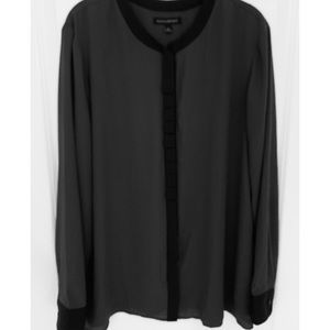 NWOT•GORGEOUS BANANA REPUBLIC GRAY & BLACK TUNIC